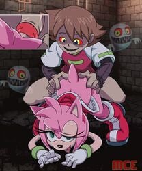 amy_rose artist_request boo_(sonic) chris_thorndyke furry pink_fur pink_hair possessed small_breasts sonic_(series) sonic_x