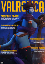 1girls 3d anal ass blizzard_entertainment blue_skin blush breasts cassie_sexodar double_penetration draenei glasses glowing_eyes magazine nipples nude tail tentacle tentacle_sex tentacles vaginal vaginal_penetration valnoressa warcraft world_of_warcraft