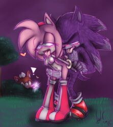 1girls 2boys amy_rose anthro big_penis blue_fur blush boots breasts camera camera_flash chip_(sonic) eulipotyphlan exclamation_point female furry grabbing_from_behind grass green_eyes hairband heart hedgehog male nipples penis pink_fur pink_hair precum pussy signature sonic_(series) sonic_the_hedgehog sonic_the_werehog standing_sex straight surprised sweat tail tongue_out tree vagina yellow_eyes