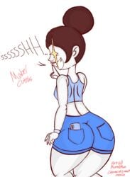 big_ass brown_hair collaboration cuttlas_microfilms ibispaintx jean_shorts loana_(artist) mabel phunnymann