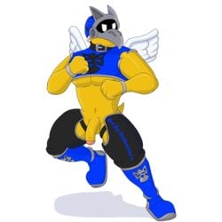 anthro armor balls boots chaps clothing collar emblem footwear genitals headgear helmet koopa koopa_troopa male male_only mario_(series) muscular nintendo notkastar paratroopa pecs penis scalie shirt solo taekwondo topwear transparent_background video_games visor wings zatch_(character)