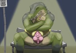 alligator alligatorid anal anthro anus ass bench big_dom_small_sub big_penis bus_stop chubby_male closed_eyes cracks crocodilian dominant duo embrace exhibitionism fangs genitals glistening glistening_body green_body green_scales hi_res hug knot light male male/male male_penetrated male_penetrating male_penetrating_male multicolored_body night open_mouth penetration penis public reptile sadosaurus scales scalie sex sign size_difference slightly_chubby snake spiked_penis spikes spikes_(anatomy) teeth two_tone_body vein veiny_penis yellow_body yellow_scales