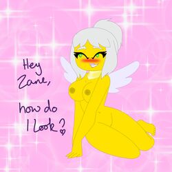 duchess_pixal fully_naked fully_nude green_eyes lego ninjago nude nude_female p.i.x.a.l. rebooted_(ninjago) tagme white_eyebrows white_hair yellow_skin