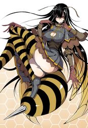 bee_girl cleavage female insect_abdomen insect_girl insect_wings kuzusanpai large_ass large_breasts monster_girl thighs