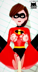 3d big_breasts catburglaraerin costume disney elastigirl helen_parr koikatsu mask milf nipples penis pixar pov pussy smooth_skin spread_legs superheroine testicles the_incredibles