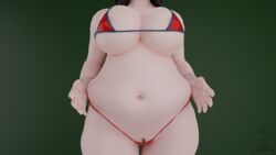 1girls 3d bbw bedroom_eyes belly big_belly big_breasts bikini blender blender_(software) breasts brown_hair bursting_breasts christmas christmas_clothing chubby chubby_female fat fat_ass female female_only holidays mei_(overwatch) micro_bikini overflowing_breasts overwatch overweight plump presenting_belly solo theduudeman thick thick_thighs venus_body wide_hips