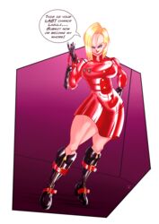 1girls android_18 blonde_hair blue_eyes boots cleavage curvy domination dominatrix dragon_ball erect_nipples female high_heel_boots high_heels huge_areolae huge_ass huge_breasts latex latex_skirt puffy_nipples santaima_z short_hair text thick_lips voluptuous wide_hips yellow_hair