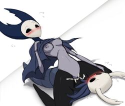 anearbyanimal animal_humanoid anthro arthropod arthropod_abdomen arthropod_humanoid blush bodily_fluids breasts cloak clothing cum cum_in_pussy cum_inside duo ejaculation exposed_breasts female female_on_top female_penetrated genital_fluids genitals hi_res hollow_knight horn humanoid insect_humanoid insects lost_to_lust male male/female male_penetrating male_penetrating_female mantis mantis_humanoid mantis_lord mask medium_breasts nipples on_top penetration penis protagonist_(hollow_knight) pussy sex size_difference team_cherry vaginal_penetration vessel_(species) video_games