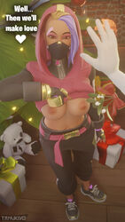 3d blender catalyst_(fortnite) fortnite mistletoe red_eyes tagme tanukiyo