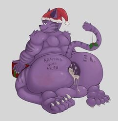 anthro balls big_balls big_penis christmas cum cum_in_ass furry gay male male_only nude penis rokie38 solo solo_male veiny_penis