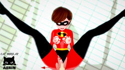 3d ass big_ass big_breasts brown_eyes brown_hair catburglaraerin costume disney elastigirl helen_parr koikatsu large_ass mask milf nipples penis pixar pov pussy smooth_skin spread_legs superheroine the_incredibles