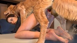 16:9 1girls 3d anal anal_knotting barefoot bird_dog canid canine canis domestic_dog duo ellie_(the_last_of_us) ellie_williams feet female feral foot_focus golden_retriever highres human hunting_dog knotting looking_pleasured male mammal naughty_dog retriever smelly smelly_feet steamy_feet straight the_last_of_us the_last_of_us_2 widescreen zoophilia