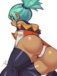 1girls ass cerebella painting_fish panties skullgirls solo thick_thighs thighhighs