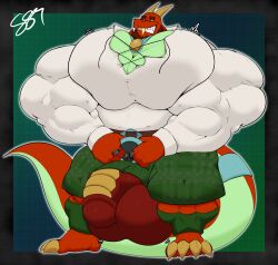 anthro balls big_balls big_muscles big_penis big_tail bottomwear clothing dragon flexing genitals hi_res huge_balls huge_cock huge_muscles hyper hyper_balls hyper_genitalia hyper_muscles hyper_penis kilt male muscular muscular_male mythological_creature mythological_scalie mythology penis scalie scottish seaserpenttailor solo tail tight_clothing