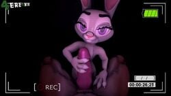 1boy 1girls 4ere4nik animated cum cumshot female female_focus flat_chest fur furry handjob judy_hopps male male/female naked no_sound nude oral penis rabbit short_playtime video zootopia zootropolis