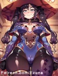 mona (genshin impact) from genshin impact by ezuna