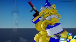 1girls 3d 3d_(artwork) aged_up areolae arrymix baseplate big_breasts birthday_battler_(the_battle_bricks) breasts cake english_text gun nipples reference_image roblox roblox_game robloxian self_upload stomach tagme text the_battle_bricks thick_thighs thighs weapon