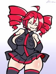 1girls 2d 2d_(artwork) 2d_animation :3 ahoge animated big_breasts big_thighs bimbo blush bouncing_breasts breasts breasts_bigger_than_head closed_eyes clothed clothed_female clothing curvaceous curvy curvy_female curvy_figure dance dancer dancing detached_sleeves fat_breasts fat_thighs fatass_teto female female_only fukkireta_(song) fully_clothed hands_on_hips headgear hips_wider_than_shoulders huge_breasts huge_thighs ineffective_clothing ineffective_skirt jiggle jiggling_breasts kasane_teto kasane_teto_(sv) large_breasts large_thighs lina_ciari longer_than_10_seconds loop looping_animation massive_breasts massive_thighs microskirt miniskirt mob_face mv_character no_bra no_sound plump plump_breasts plump_thighs red_eyes red_hair shiny_skin sideboob simple_background skindentation skirt slightly_chubby slightly_chubby_female solo solo_female swaying_hips teto thick_thighs thigh_blush thighhighs thighs twin_drills utau video voluptuous voluptuous_female white_background wide_hips wobble wobbling_breasts