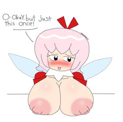 breasts_out_of_clothes fairy huge_breasts kirby_(series) kirby_64 kirby_64:_the_crystal_shards pink_hair ribbon_(kirby) touhoufan wings