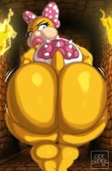 1girls 2026 anthro ass ass_focus big_ass big_butt big_lips blue_eyes bottom_heavy bow ceegee fat_ass female furry furry_female huge_ass koopaling lips looking_back_at_viewer mario_(series) nintendo scalie scalie_female shell solo solo_female tail thick_lips wendy_o._koopa wide_hips