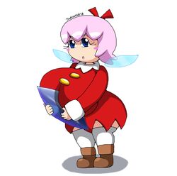 clothed crystal crystal_shard fairy female huge_ass huge_breasts kirby_(series) kirby_64 kirby_64:_the_crystal_shards pink_hair ribbon_(kirby) solo touhoufan wide_hips wings