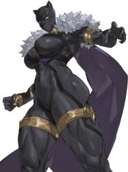 1girls abs big_breasts black_panther_(marvel) black_panther_(shuri) cape clothed clothing color enargeia enargeia5525 female female_focus female_only fit_female full_body fully_clothed hi_res large_breasts marvel marvel_tokon:_fighting_souls shuri_(marvel) solo solo_female standing suit superheroine thick_thighs