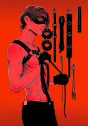 1boy bondage cathexis_art mask restraints