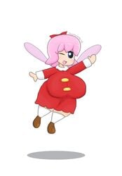 clothed fairy female huge_ass huge_breasts kirby_(series) kirby_64 kirby_64:_the_crystal_shards pink_hair ribbon_(kirby) solo touhoufan wings