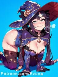 mona (genshin impact) from genshin impact by ezuna