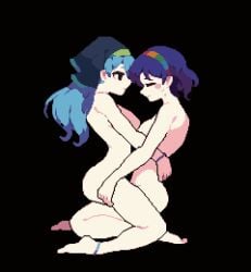 1futa 1girls 2d 4qw5 aliasing animated ass ass_grab big_breasts big_penis blue_hair bottomless bottomless_female bottomless_futa breasts censored chimata_tenkyuu dark_blue_hair female female_on_top female_penetrated futa_on_female futanari headwear human intersex keiki_haniyasushin kneeling light-skinned_futa light_skin looking_back looking_pleasured multiple_females multiple_girls no_sound older_female penetration penis pixel_art pussy sex side_view sweat sweatdrop touhou video