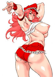 areolae armpits ass big_breasts breasts breasts_out busty capcom edit erect_nipples final_fight hourglass_figure long_hair maximum_strike_edit millefeuille nipples pose posing red_hair roxy_(final_fight) sideboob third-party_edit wide_hips