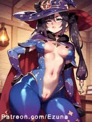 mona (genshin impact) from genshin impact by ezuna