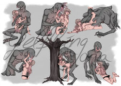 1boy 1girls breasts cunnilingus demogorgon eyeless eyeless_male female female_human female_penetrated femsub from_behind human interspecies larger_male long_tongue male male_demogorgon_(stranger_things) male_penetrating male_penetrating_female maledom monster monster_on_female nipples nude nude_female nude_male open_mouth penetration sex sharp_teeth size_difference smaller_female straight stranger_things teeth teratophilia tongue tree underwear