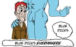 blue_skin cmnm dc_comics doctor_manhattan flaccid gay ginger_hair looking_at_penis male male_only meme multiple_boys multiple_males nude_male red_hair rorschach tagme watchmen yaoi