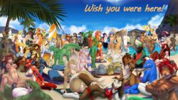 beach collaboration crossover everyone furry hidden_object_picture interspecies masturbation palm_tree scalie seaside sex vaginal_penetration waldo wallpaper where's_waldo wimmelbild