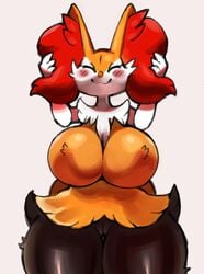 big_breasts braixen female fox furry pokémon_(species) pokemon pokemon_(species) shiroepsilon tagme thick_thighs wide_hips