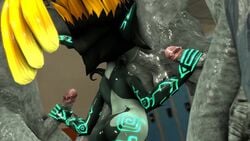 1girls 3boys 3d animated balls crossover halo halo_(series) larger_male midna mrdr multiple_boys no_sound nude nude_female nude_male oral penis size_difference smaller_female straight the_legend_of_zelda twilight_princess video