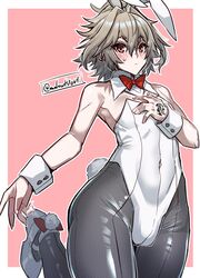 1boy bunnysuit fake_animal_ears fate_(series) femboy haoro male male_only sieg_(fate/apocrypha) solo thick_thighs