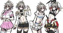 1boy astolfo_(fate)_(cosplay) bottomwear clothing fate_(series) femboy haoro male male_only sieg_(fate/apocrypha) solo topwear