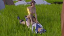 16:9 3d ahe_gao bandana big_breasts blender female_on_top flip_flops forest fortnite grabbing_ass grass half-dressed nipples nude_female outdoor_sex penetration riding socks sorrenpalace sushi_master windwalker_echo