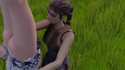 16:9 3d big_penis blender blowjob braided_twintails captured dressed female fortnite grass kneeling male_ass oral outdoor_sex story sushi_master upside-down windwalker_echo