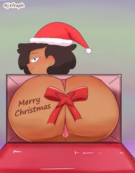 amphibia ass_focus big_ass big_butt big_hips big_thighs christmas female female_focus female_only hourglass_figure huge_ass huge_butt huge_hips huge_thighs j8fraph large_ass large_butt milf mrs._boonchuy oum_boonchuy solo straight_hair tan-skinned_female wide_hips