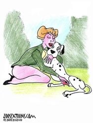 101_dalmatians anita_radcliffe canine disney female human interspecies male penis pongo rough_sketch zoophilia zoosextoons.com