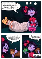 after_sex anthro burgerpants comic comic_page end_page english_text female female_focus humanoid malesub money muffet page_14 page_number soulcentinel spider tagme undertale video_game video_games young