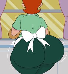 1girls 2021 ass ass_shake back back_view big_ass big_butt cartoon_network chadrocco clothed clothing dexter's_laboratory dexter's_mom female large_ass mature_female milf mother orange_hair short_hair solo solo_female tagme window