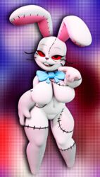 1girls 3d 3d_(artwork) absurd_res anthro big_ass big_breasts bowtie bunny_ears bunny_girl bunnysuit busty five_nights_at_freddy's five_nights_at_freddy's:_security_breach full_body_suit looking_at_viewer luiske476 red_eyes seductive seductive_eyes seductive_look seductive_smile shortstack stiching stitched_clothing straight thick_thighs vanny_(fnaf) white_hair