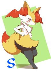 2021 anthro areola blush braixen breasts dipstick_tail female fur furry grey_body grey_fur hi_res inner_ear_fluff kemono koorinezumi markings multicolored_body multicolored_fur multicolored_tail nintendo nipples pokémon_(species) pokemon pokemon_(species) red_body red_fur small_breasts solo tail_markings tuft video_games white_body white_fur yellow_body yellow_fur