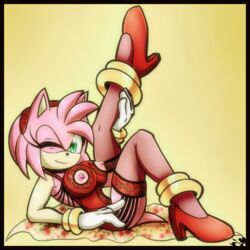 amy_rose clothing furry phoenixsalover pink_fur pink_hair small_breasts sonic_(series)