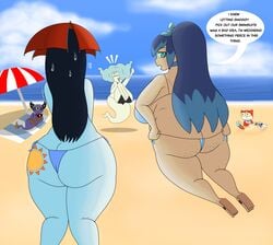 ame-onna ass_cleavage big_ass big_butt blizzaria butt_crack cellulite drizzelda enraenra fubuki-hime fuumin hyper_ass hyper_butt insomni jibanyan level-5 smogmella tight_swimsuit touhoufan whisper whisper_(yo-kai_watch) whisper_(youkai_watch) yo-kai(species) yo-kai_watch yo-kai_watch_2 youkai youkai_watch yōkai