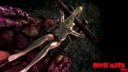 3d animated belly big_ass big_belly big_breasts big_butt big_penis blonde dead_or_alive demon demon_horns devilmask doom dungeon female fluids monster mp4 ninja_gaiden nude nude_female rachel_(ninja_gaiden) sex sfm size_difference sound tagme tied trio two_tone_skin video